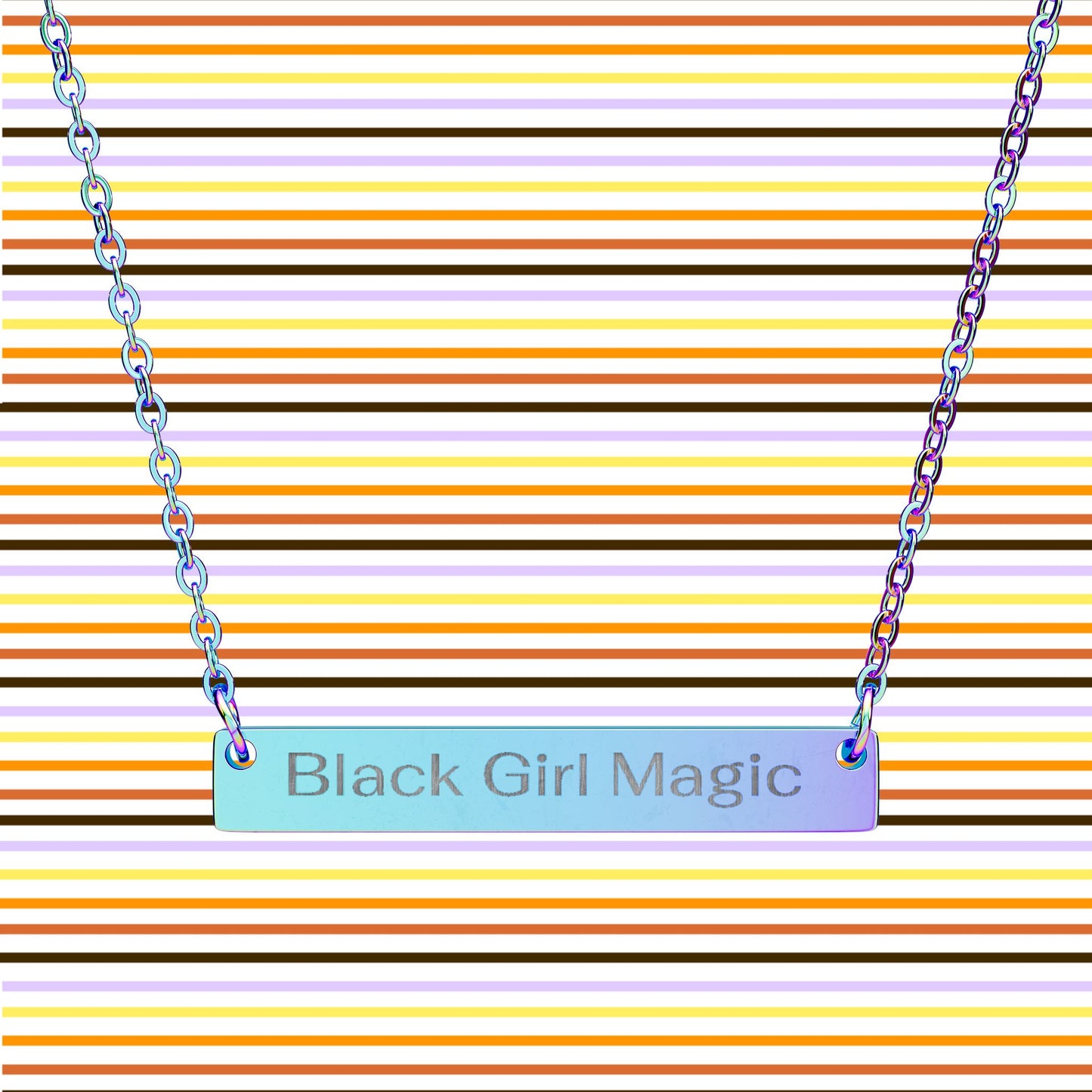 "Black Girl Magic" Bar Necklace