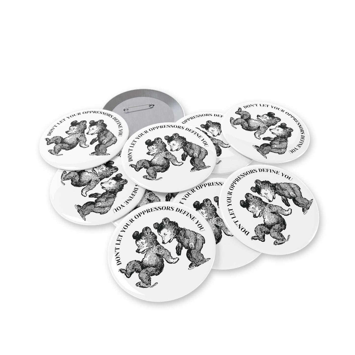 Cautious Care Bears - Round Pin
