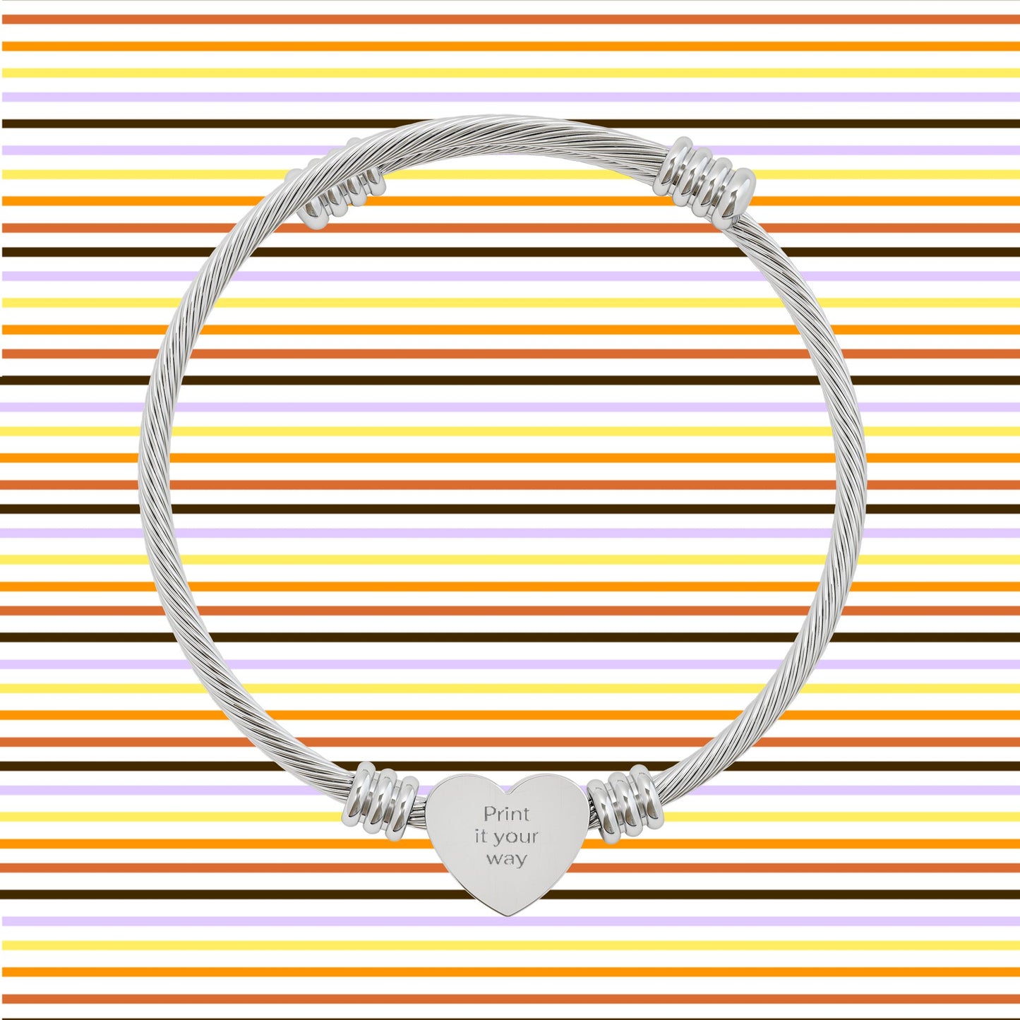 Engravable Heart Cuff Bracelet