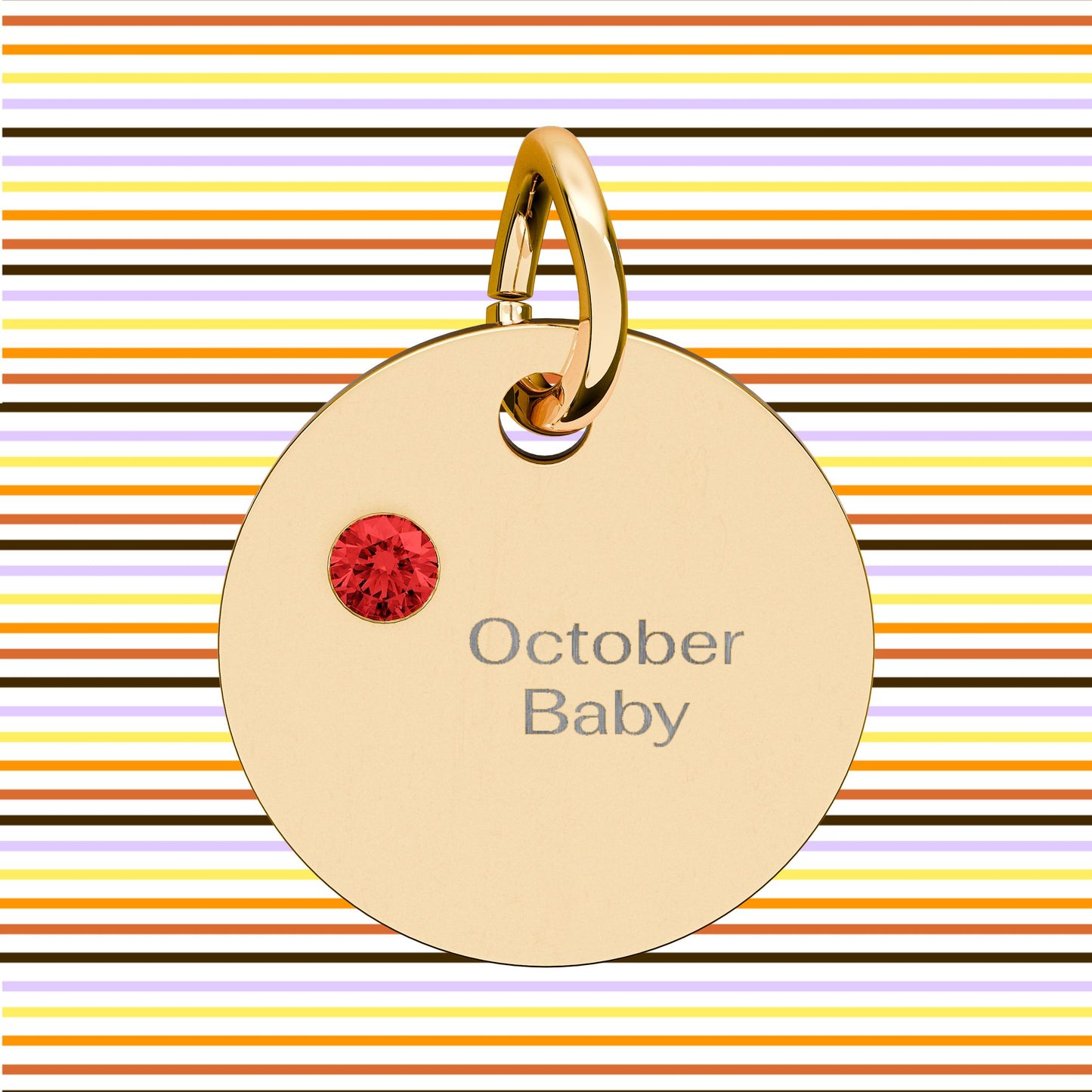 Personalizable Birthstone Circle Charm