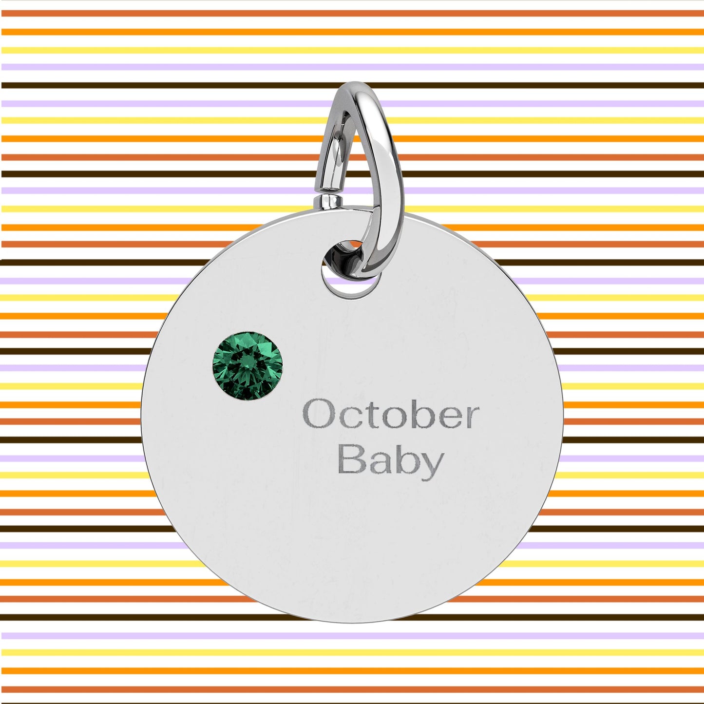 Personalizable Birthstone Circle Charm