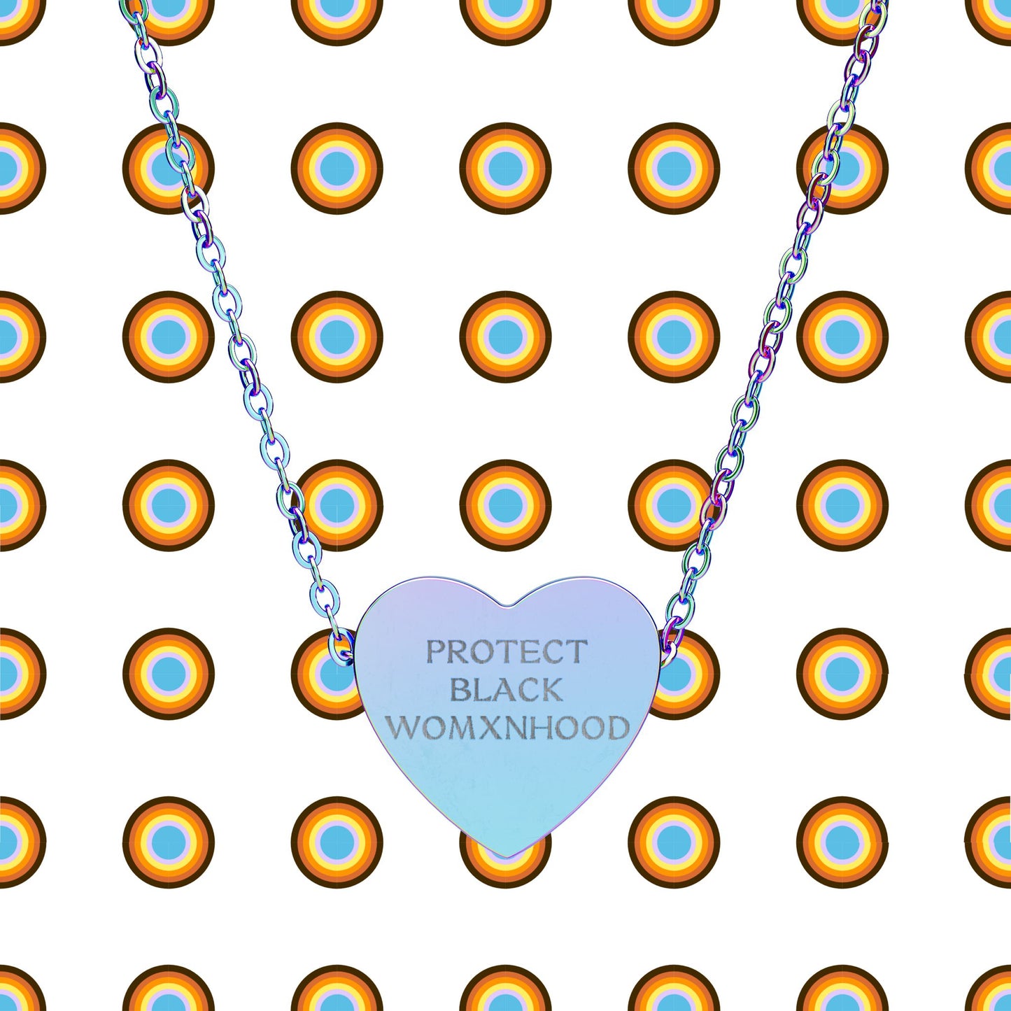 “Protect Black Womxnhood” —  Engraved Heart Pendant Necklace