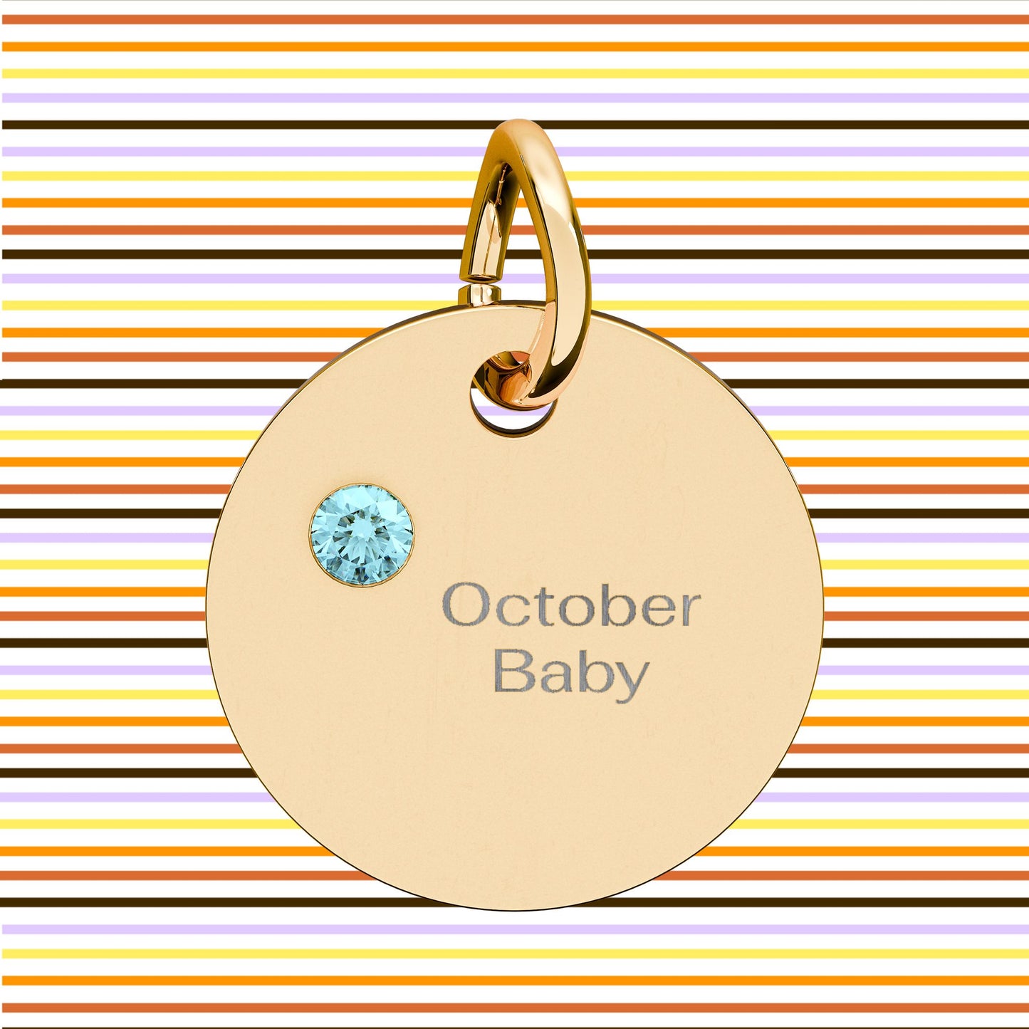 Personalizable Birthstone Circle Charm