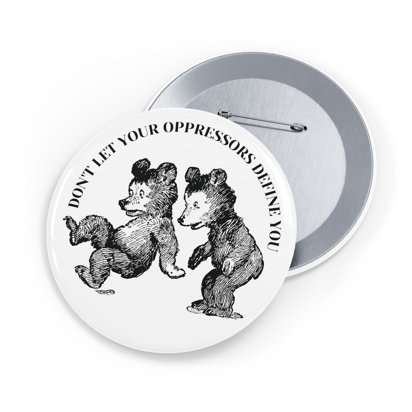 Cautious Care Bears - Round Pin