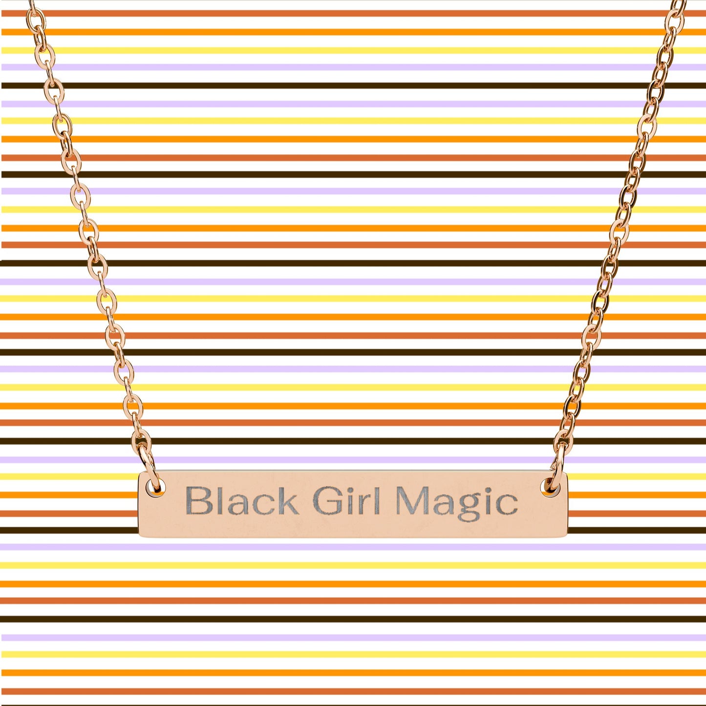 "Black Girl Magic" Bar Necklace