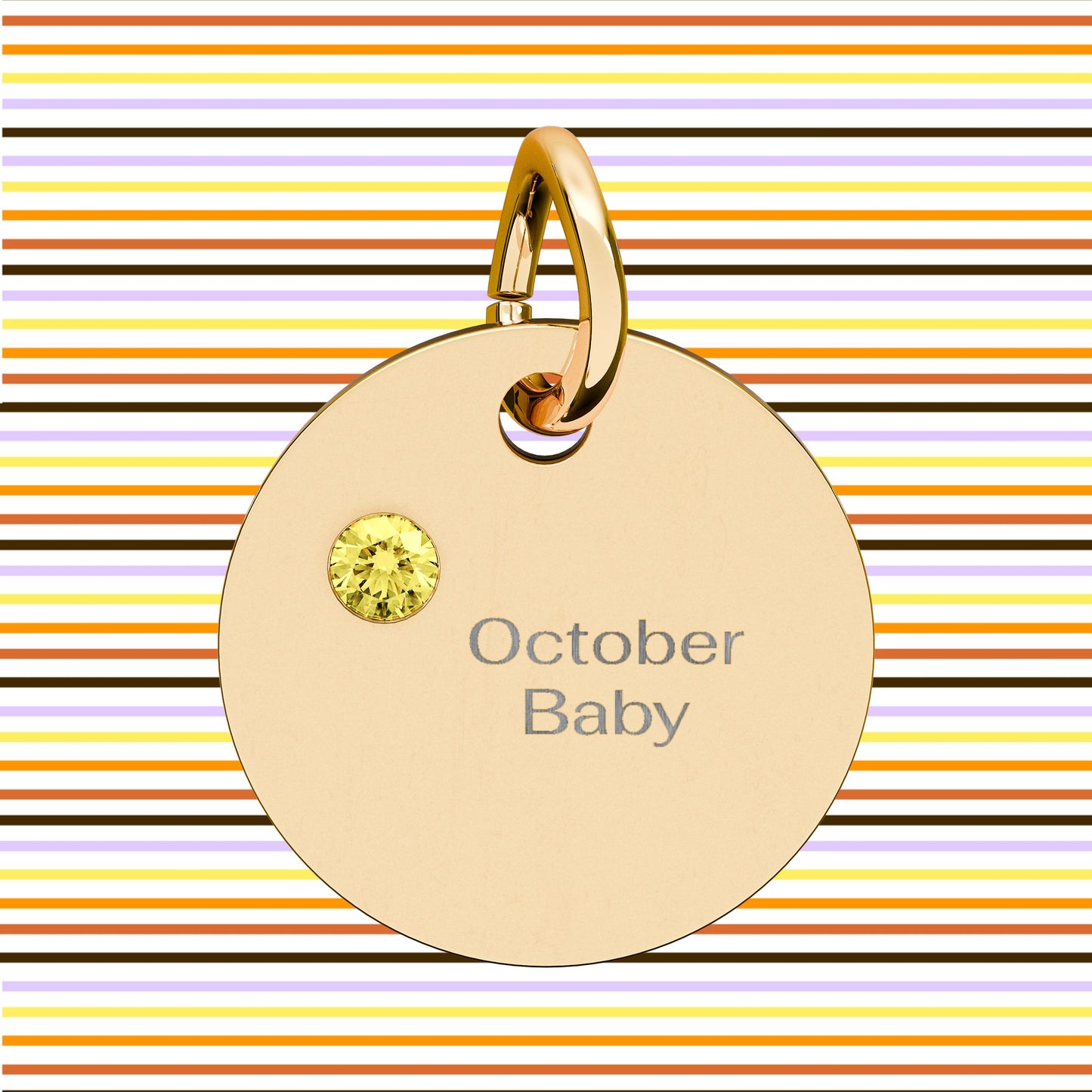 Personalizable Birthstone Circle Charm