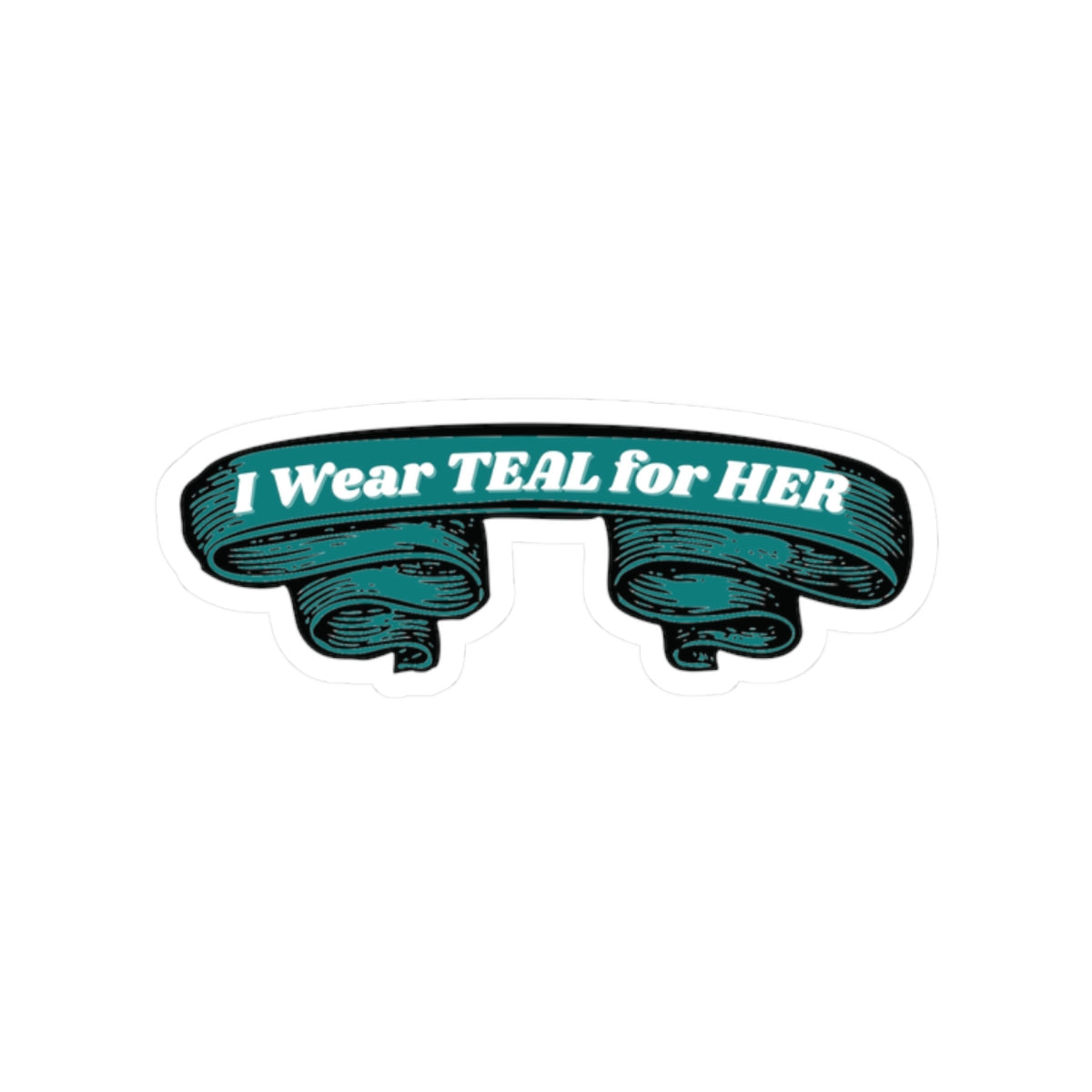 I Wear Teal For Her - Stickers