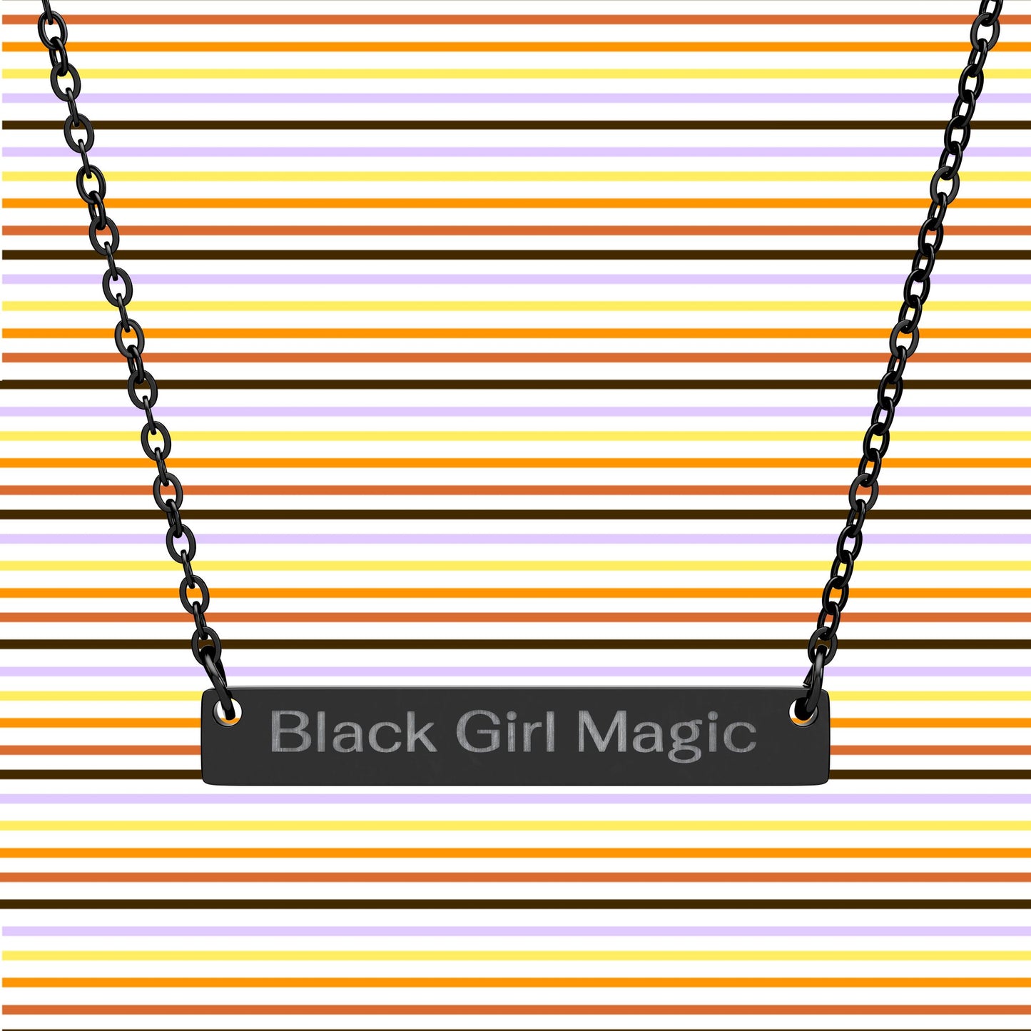 "Black Girl Magic" Bar Necklace