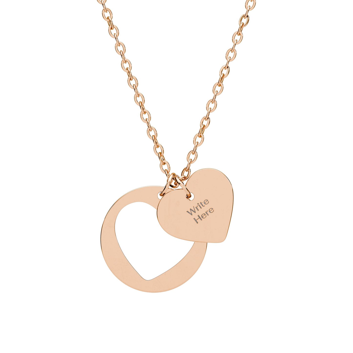 Engravable Double Charm Pendant