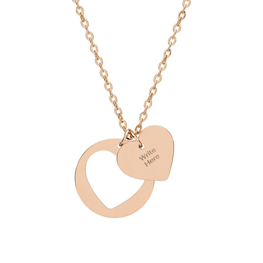 Engravable Double Charm Pendant