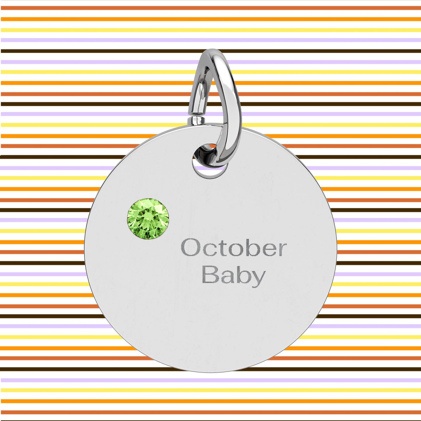 Personalizable Birthstone Circle Charm