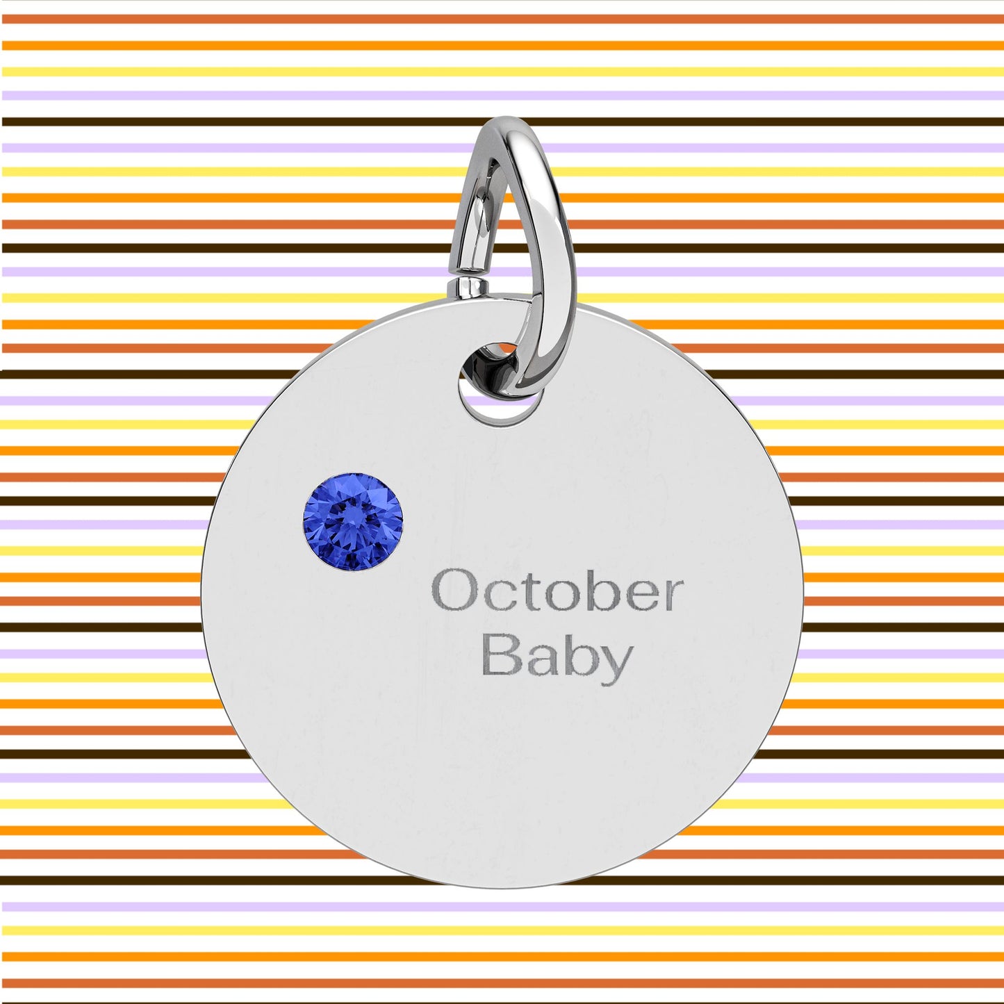 Personalizable Birthstone Circle Charm