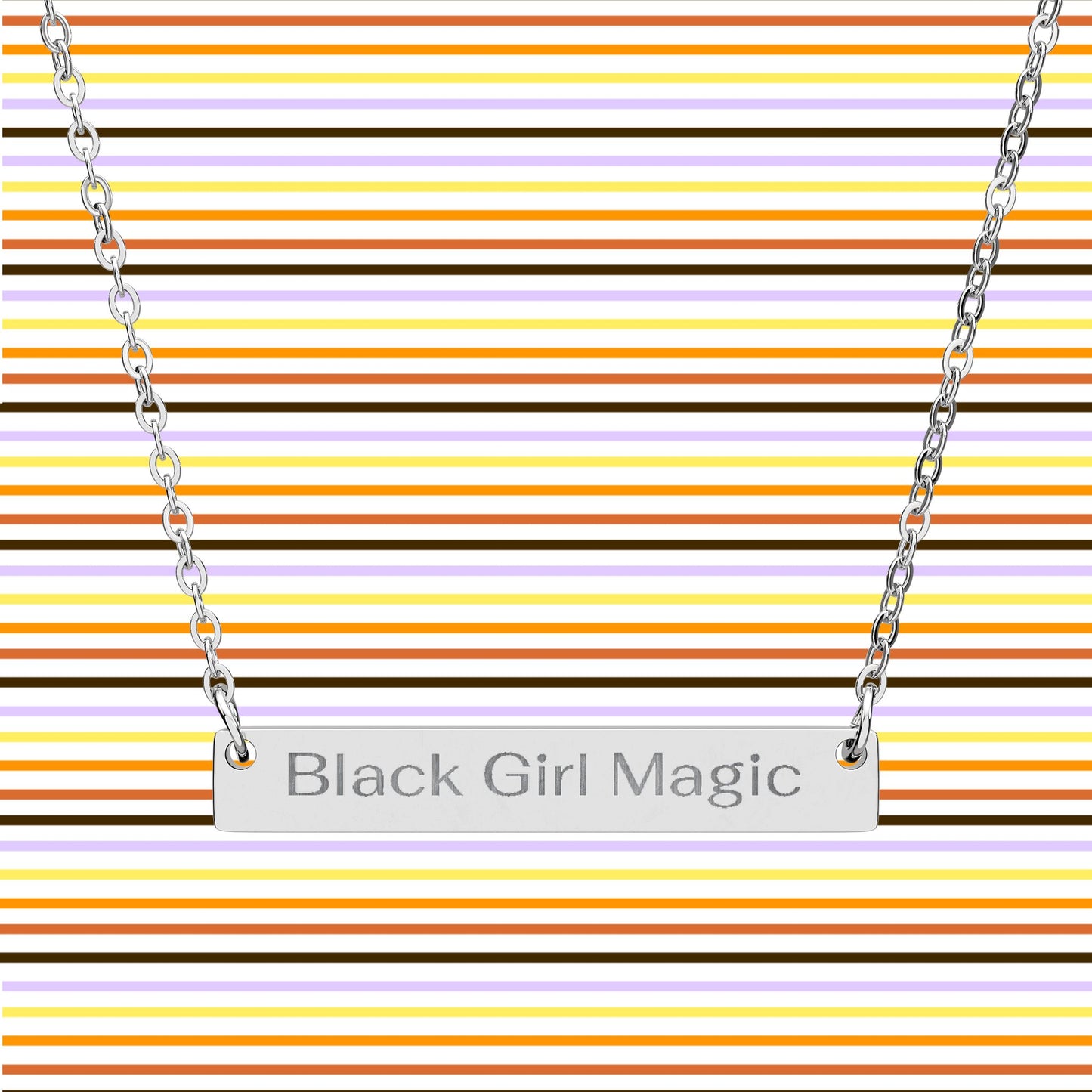 "Black Girl Magic" Bar Necklace