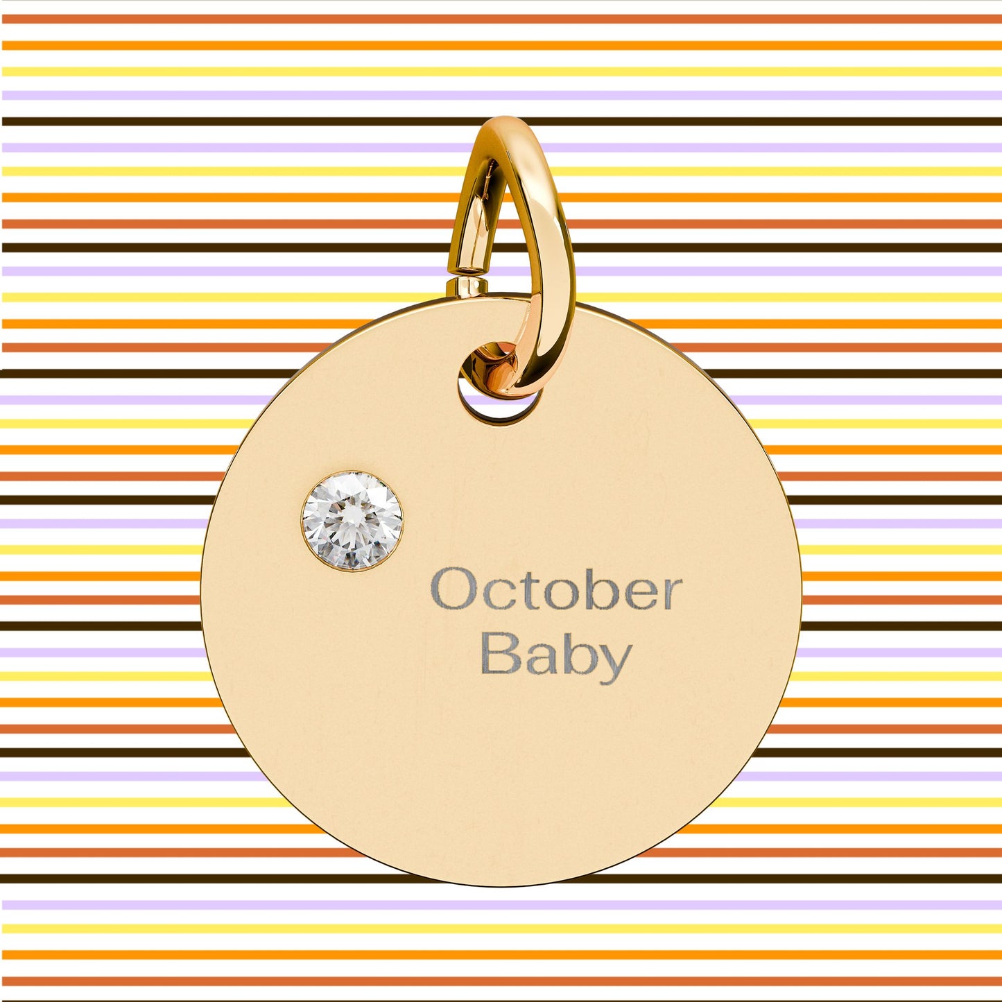 Personalizable Birthstone Circle Charm