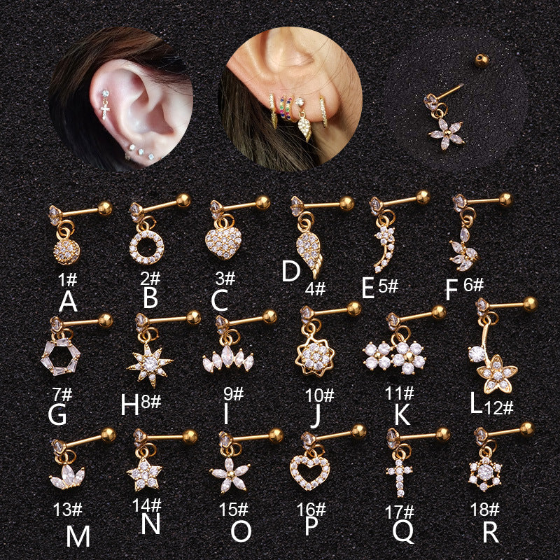 Zircon Charm Barbells