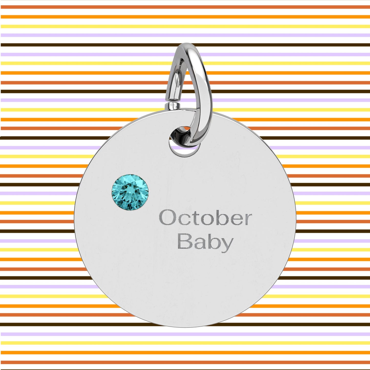 Personalizable Birthstone Circle Charm
