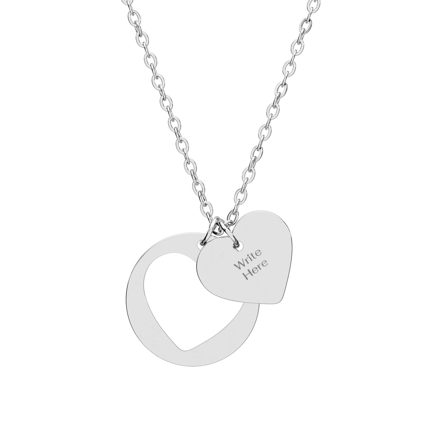 Engravable Double Charm Pendant