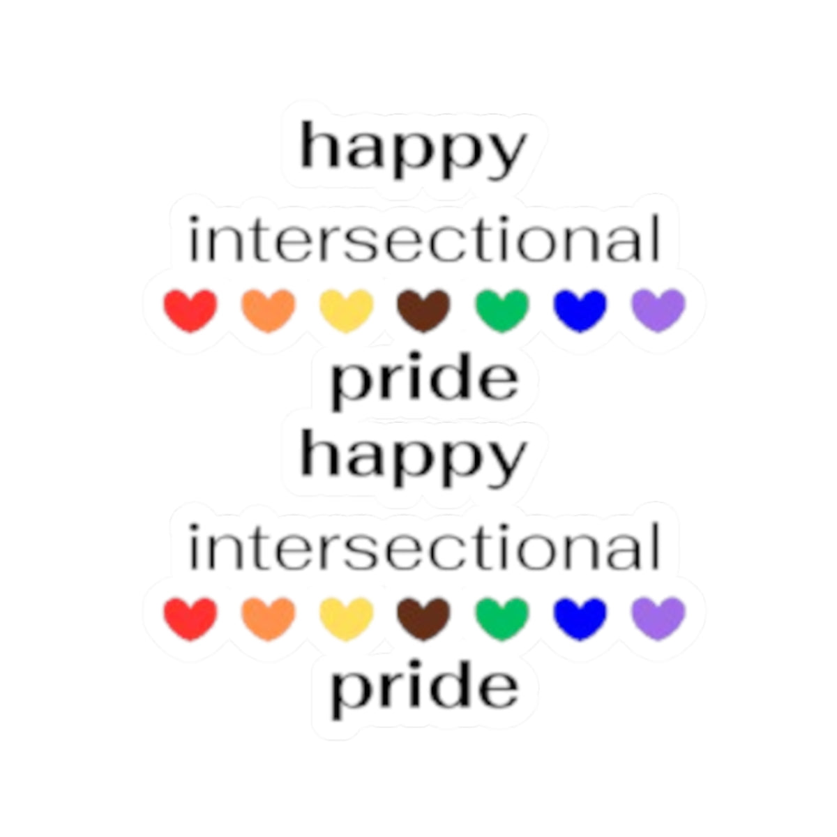 Intersectional Pride — Kiss-Cut Sticker