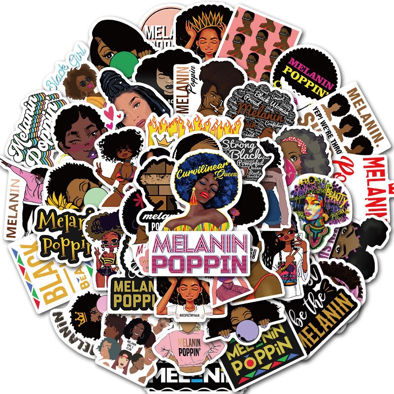 Melanin Poppin Stickers