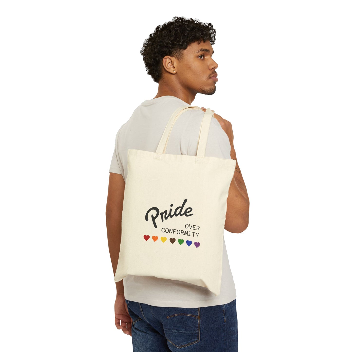 "Pride Over Conformity" — Canvas Tote Bag