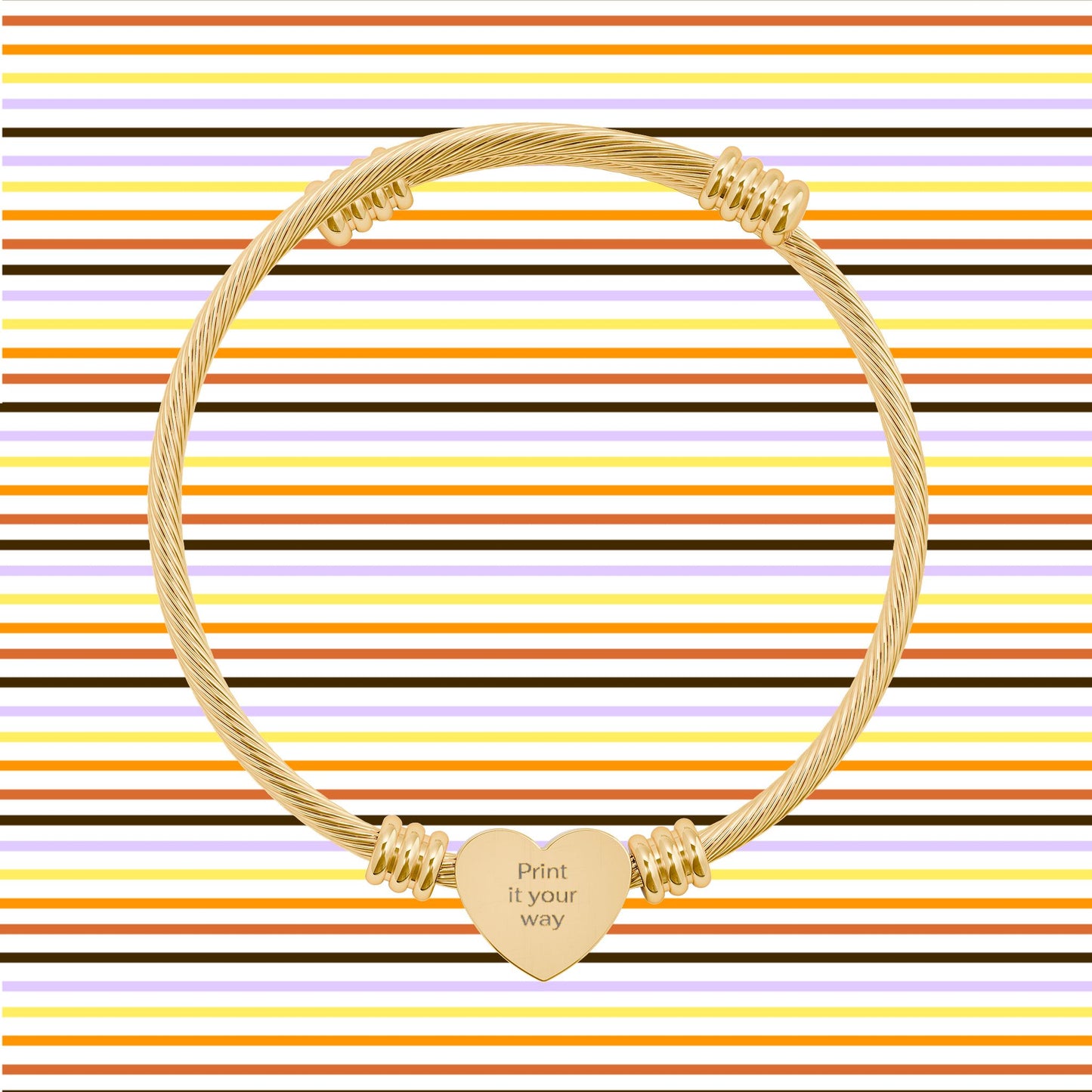 Engravable Heart Cuff Bracelet