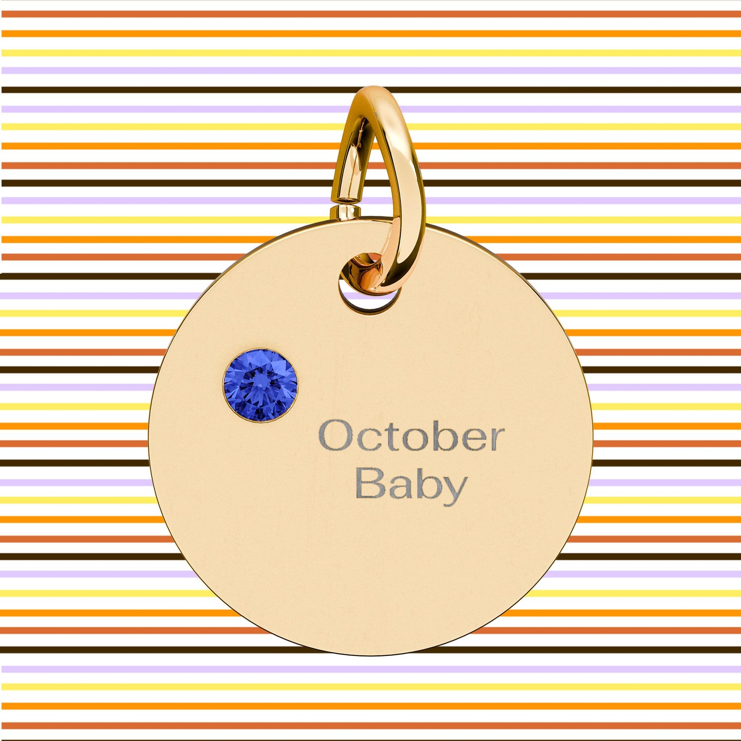 Personalizable Birthstone Circle Charm