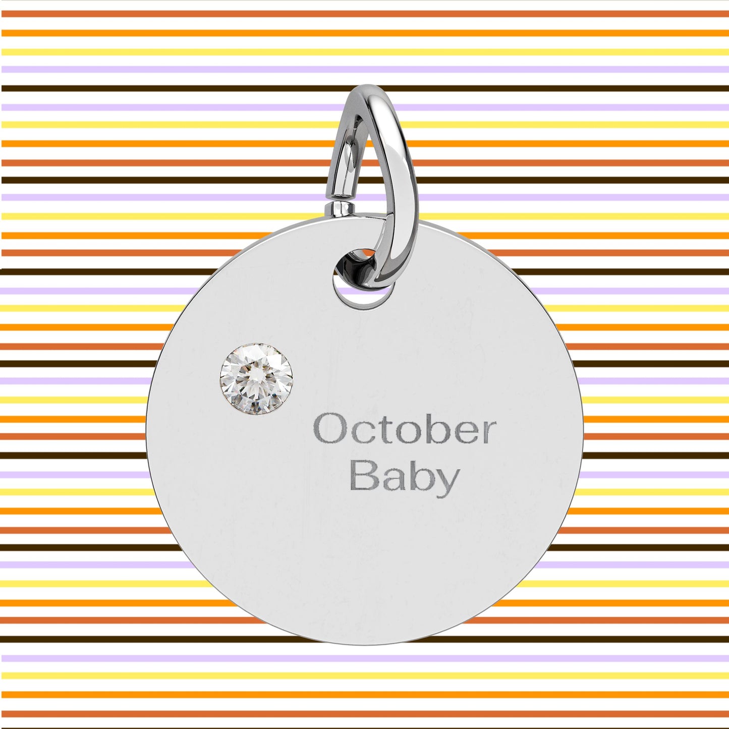 Personalizable Birthstone Circle Charm