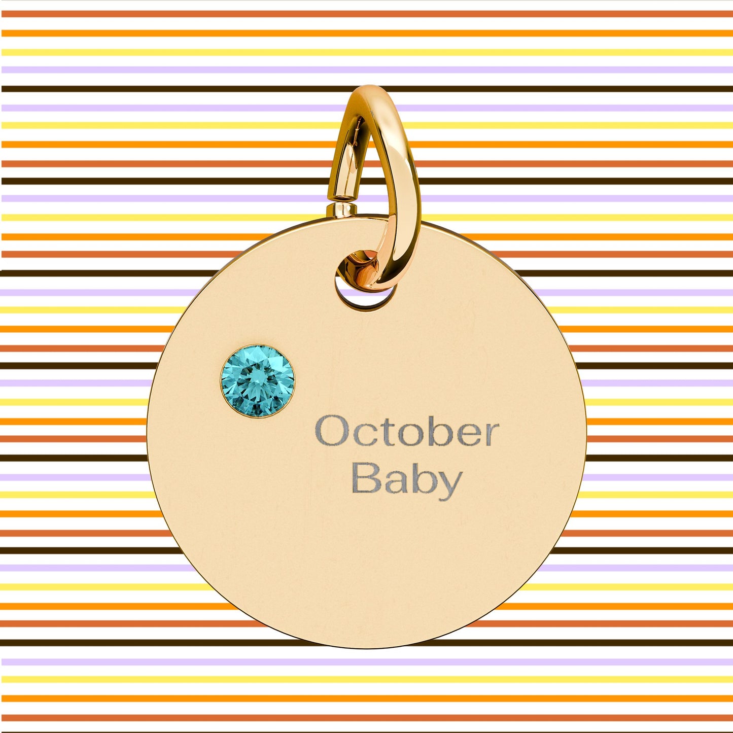 Personalizable Birthstone Circle Charm