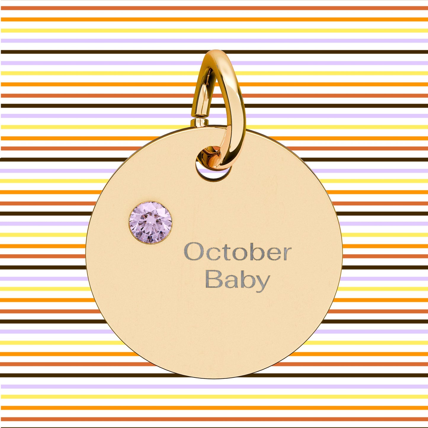 Personalizable Birthstone Circle Charm