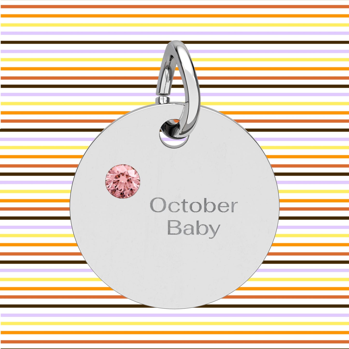 Personalizable Birthstone Circle Charm