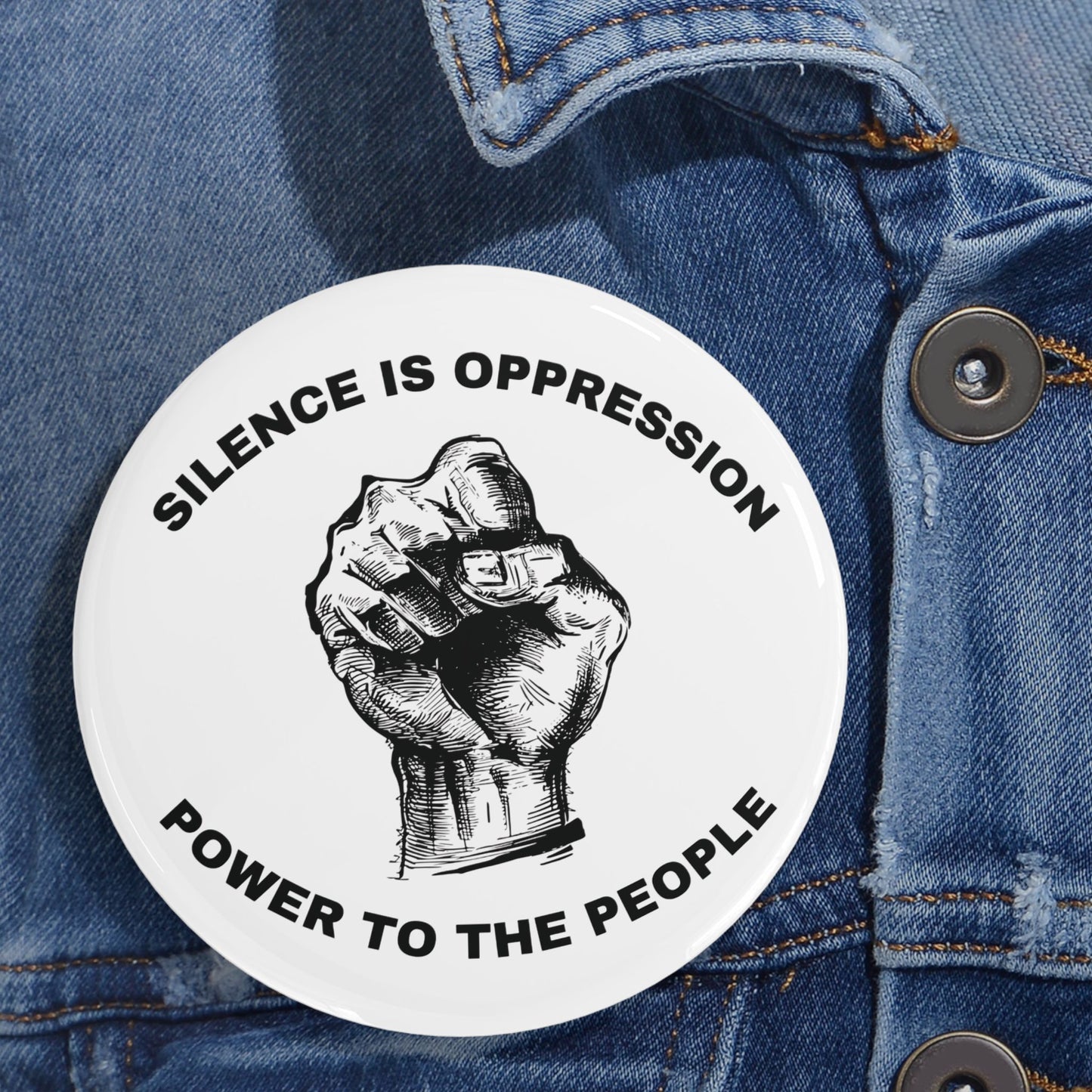 Power To The People - Round Pin