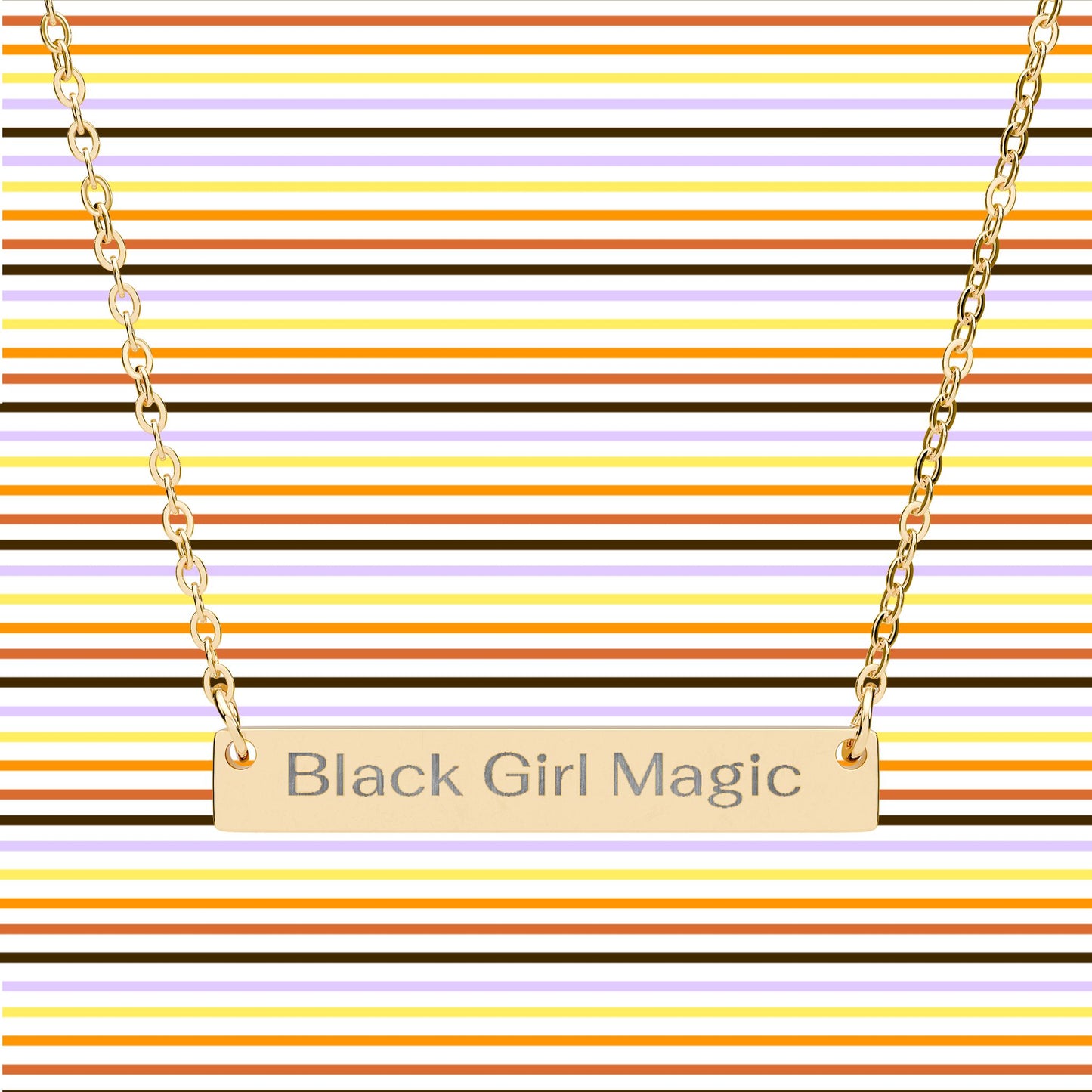 "Black Girl Magic" Bar Necklace
