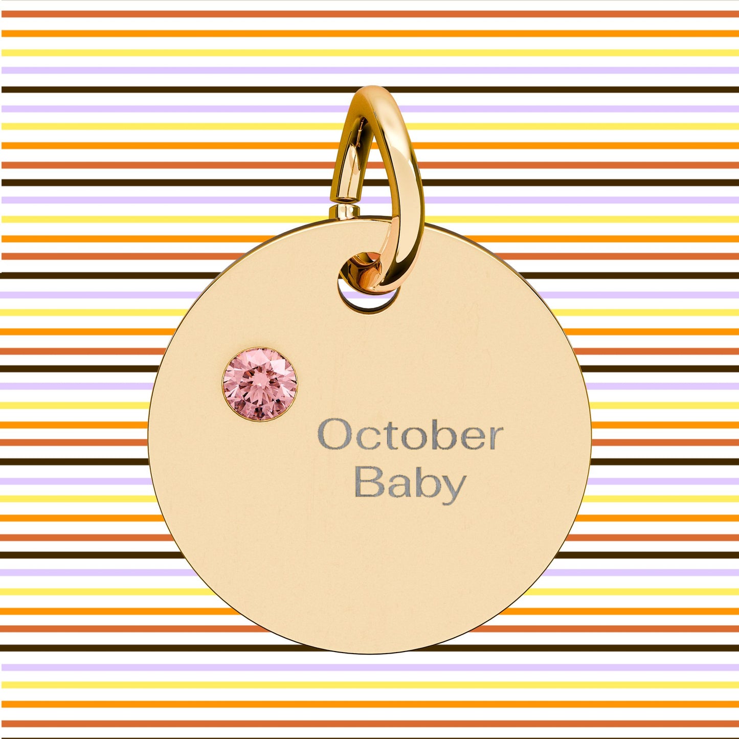 Personalizable Birthstone Circle Charm